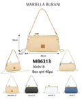 Mariella Burani MB6313 Clutch Bag mit Goldrahmen