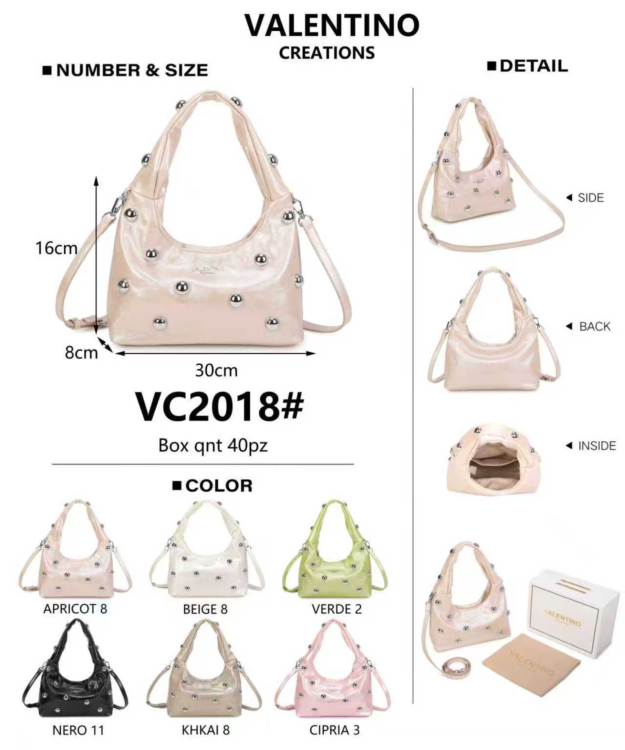 Valentino Creations VC2018 Hobo Bag mit Nieten